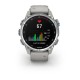 Смарт-годинник Garmin Descent Mk3 (43 мм) із нержавіючої сталі з силіконовим туманно-сірим ремінцем