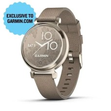 Смарт-годинник Garmin Lily 2 Classic кремово-золотистий із кавовим нейлоновим ремінцем