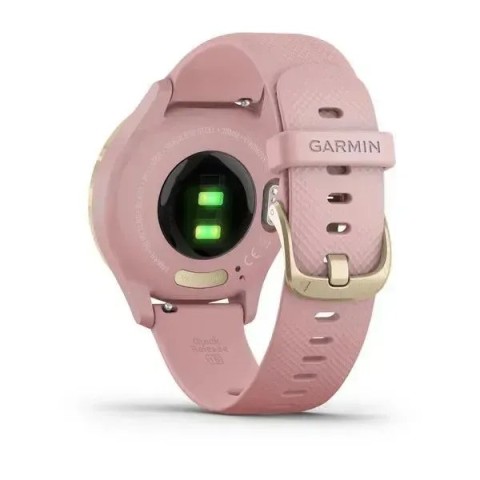 Смарт-годинник Garmin vivomove 3S зі світло-золотистим безелем та припилено-рожевим ремінцем