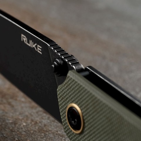 Ніж складаний туристичний Ruike P801-G, (8.6 см) 14C28N / G10 оливковий
