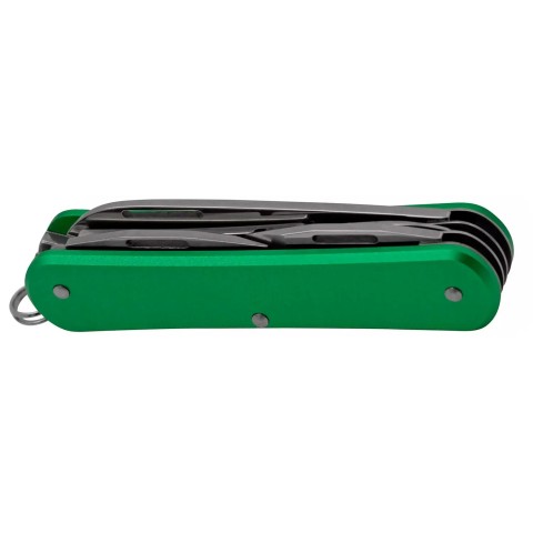 Нож многофункционал. Fox Vulpis Aluminium, 4 инструмента ц:od green