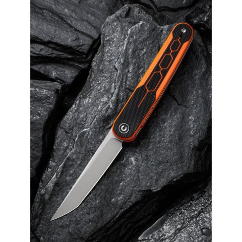 Ніж складаний кишеньковий Civivi KwaiQ , (7.6 см) Nitro-V / G10 чорно-помаранчевий