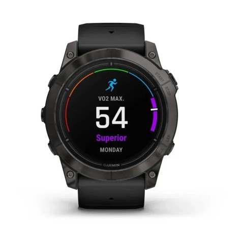 Смарт-часы Garmin epix Pro Gen 2 Sapphire Edition (51 мм) карбоново-серые титановые DLC с черным ремешком