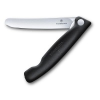 Ніж кухонний складний Victorinox SwissClassic 11 см, заокруглений, чорний