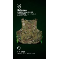 Легкий бронежилет "Сорочка" (S–XL | 1 клас | Мультикам неоригінальний) ТМ Балістика