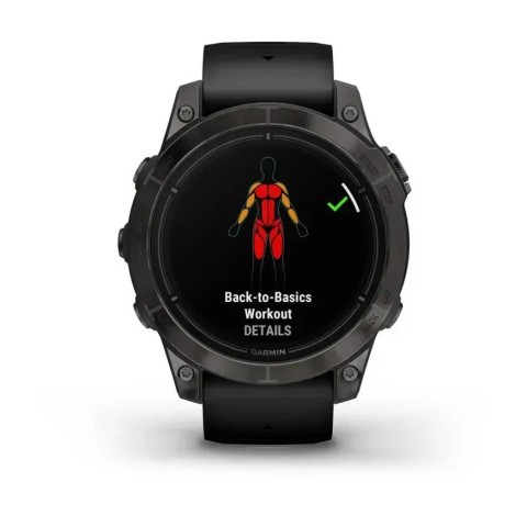 Смарт-часы Garmin epix Pro Gen 2 Sapphire Edition (47мм) карбоново-серые титановые DLC с черным ремешком