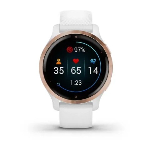 Смарт-годинник Garmin Venu 2S білий із рожево-золотистим безелем