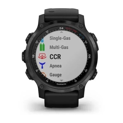 Смарт-годинник Garmin Descent Mk2S карбоново-сірий DLC з чорним ремінцем