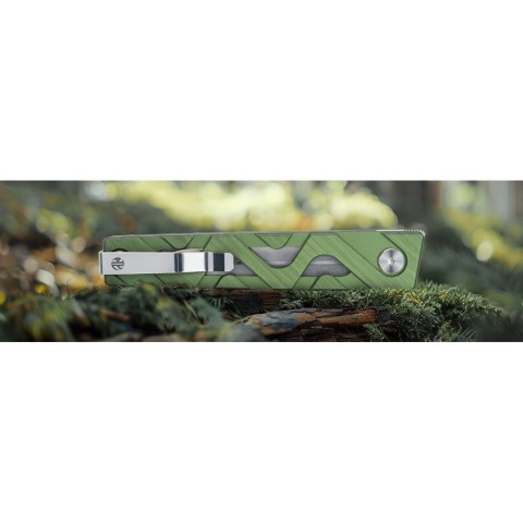 Ніж складаний туристичний Ruike P878-AG, (8.7 см) 14C28N / 6063Aluminum зелений