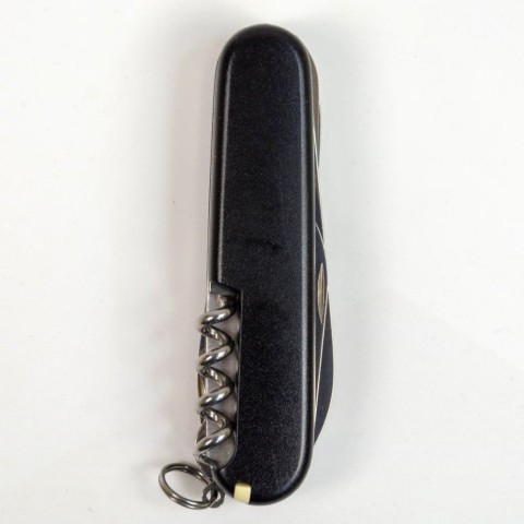 Ніж Victorinox Huntsman Mat 91мм,15функ,чорн.мат,жовт.лого