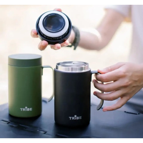 Термокружка Tribe T-FA-0032-black Adventure 450 мл black