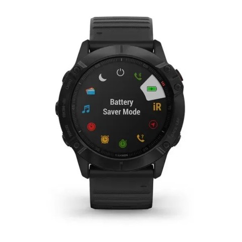 Смарт-часы Garmin fenix 6X Pro черные с черным ремешком