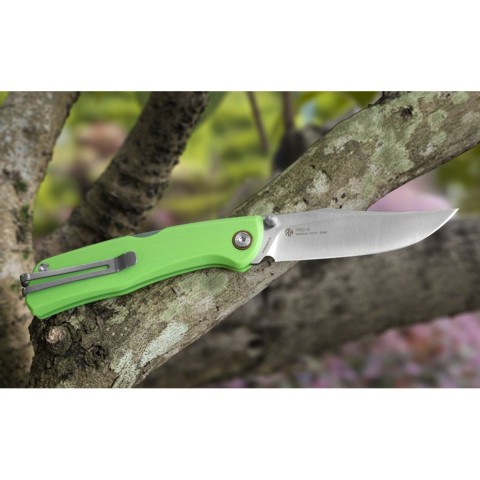 Ніж складаний туристичний Ruike P882-G, (8.5 см) 12C27 / G10 зелений