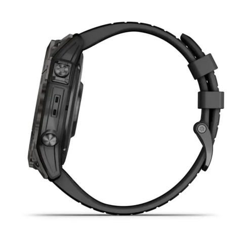 Смарт-годинник Garmin fenix 7X Pro Sapphire Solar Edition карбоново-сірий титановий DLC з чорним ремінцем