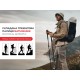 Трекінгова палиця 3-сек. Naturehike ST 03 7075 AL NH17D017-D, чорна
