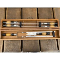 Подарунковий Набір шампурів ШашлиКейс ручної роботи Світлий кейс