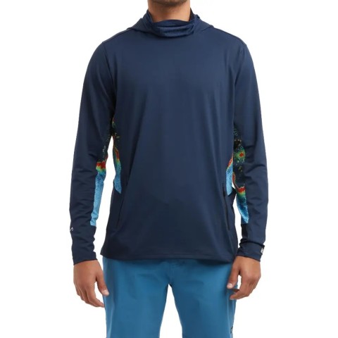 Реглан Pelagic Exo-Tech Hooded Fishing Shirt L Navy