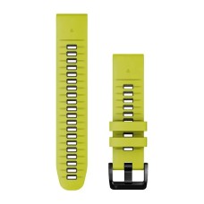 Ремінці для годинника Garmin QuickFit 22 силіконові, кольору електрік лайм/графітові