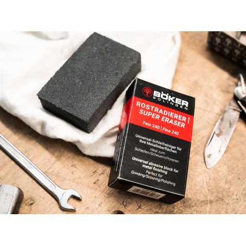 Фирменная очищающая губка-ластик от ржавчины Boker