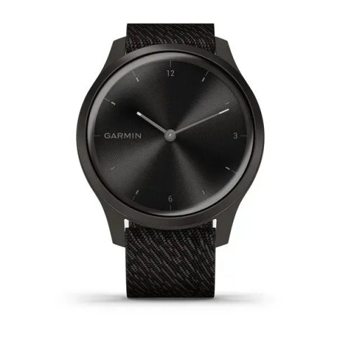 Смарт-годинник Garmin vivomove Style із графітовим корпусом та чорним ремінцем