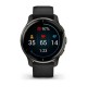 Смарт-годинник Garmin Venu 2 Plus чорний з графітовим безелем і силіконовим ремінцем
