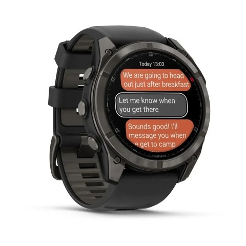 Смарт-годинник Garmin fenix 8 Pro AMOLED (51 мм) Sapphire карбоново-сірий DLC титан чорний/гравійно-сірий