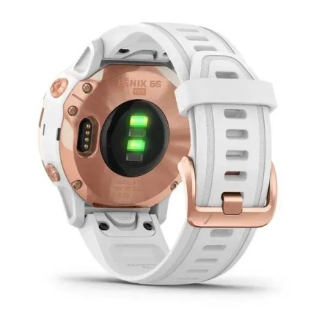 Смарт-годинник Garmin fenix 6S Pro рожево-золотистий з білим ремінцем