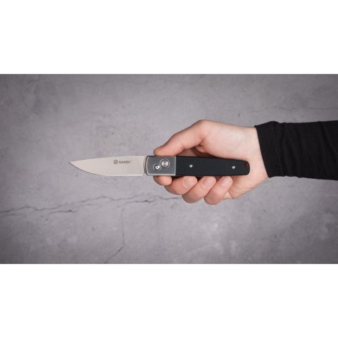 Ніж складаний туристичний Ganzo G7211 (8.5 см) 440C / G10 чорний