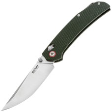 Нож SRM Asika 411L-MG, Sandvik 14C28N, микарта, зеленый