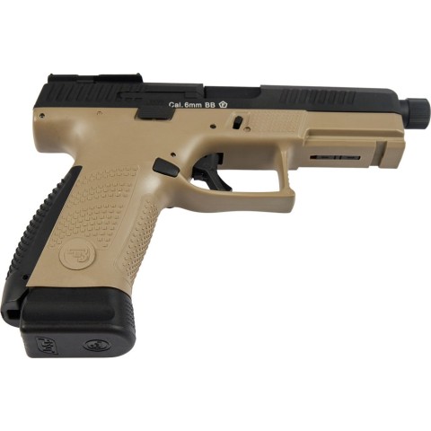 Пістолет страйкбольний ASG CZ P-10C OR-OT Dual-Tone. Blowback. CO2 кал. 6 мм Black/fde
