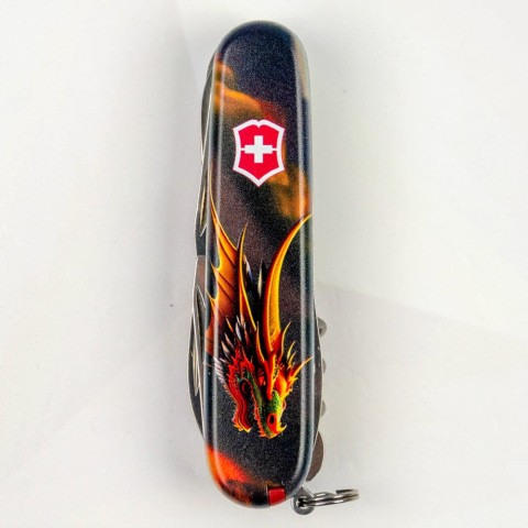 Ніж Victorinox Huntsman Zodiac 91мм,15функ ,Фантастичний дракон