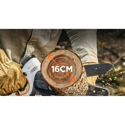 Акумуляторна міні-пила безщіткова, живлення від павербанку (УМБ Litheli Power Bank 10000 mAh, 45 W, 2А в комплекті)