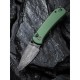 Ніж складаний кишеньковий Civivi Qubit, (7.6 см) Damascus / Aluminum темно-зелений