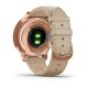 Смарт-часы Garmin vivomove Luxe с розово-золотистым корпусом и бежевым ремешком