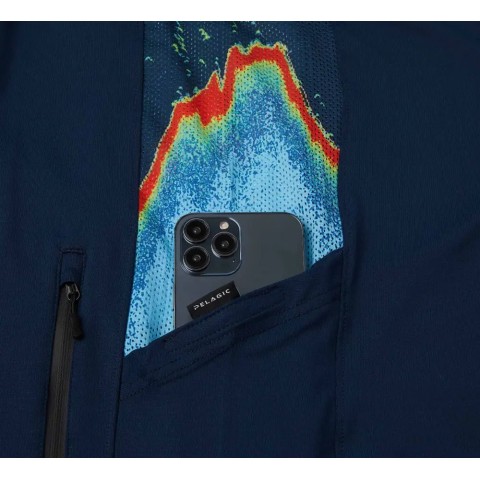 Реглан Pelagic Exo-Tech Hooded Fishing Shirt L Navy