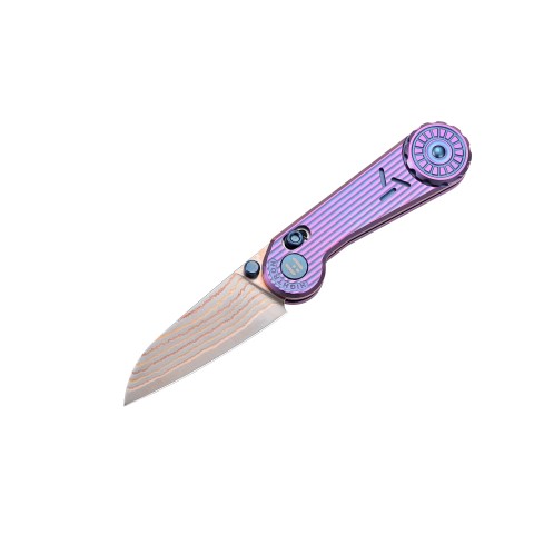 Ніж-антистрес Hightron EdgePlay, дамаск з міддю, титан TC4