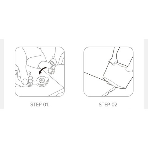 Матрац туристичний надувний одномісний  Naturehike CNK2550WS019, 200х60х6.5 см, синій, для кемпінгу із мішком для надування