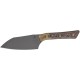 Нож кухонный Microtech Santoku Knife DLC Livewire Signature Series Brown