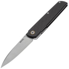 Ніж SRM Qrick 408L-KB, Sandvik 14C28N, G10 + carbon fiber, чорний