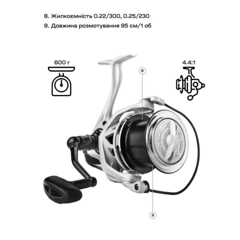 Котушка Brain Apex SW 10000 9+1BB 4.4:1