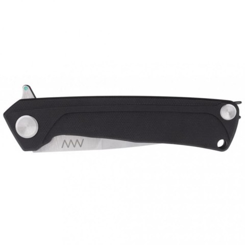 Ніж Acta Non Verba Z100 Mk.II (stonewash, liner lock, plain), чорний