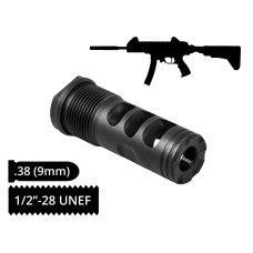Дульне гальмо-компенсатор AFTactical M244, .38 (9мм), 1/2x28 UNEF, AKDAS SA-9 HP