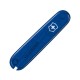 Накладка на ніж Victorinox 91мм blue transparent передня з лого (Va+)