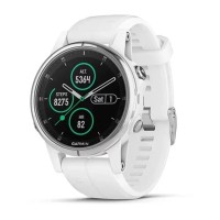 Смарт-годинник Garmin fenix 5S Plus Sapphire білий з білим ремінцем