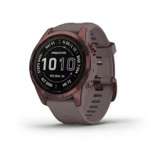 Смарт-годинник Garmin fenix 7S Sapphire Solar темно-бронзовий титановий з глиняно-сірим ремінцем