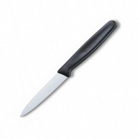 Кухонний ніж Victorinox Paring лезо 8см хвил. з чорн. ручкою