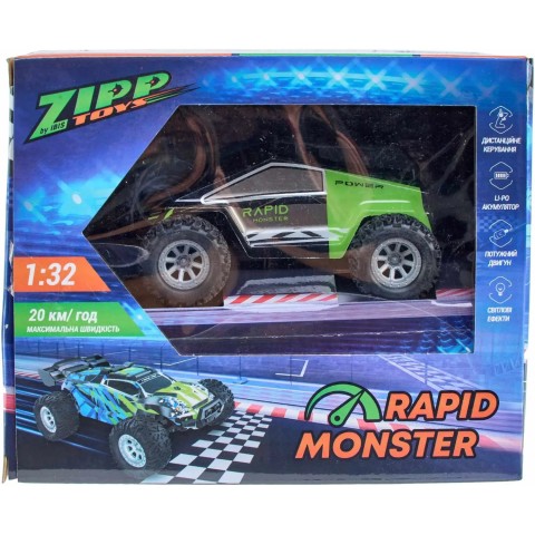 Машинка ZIPP Toys Rapid Monster зеленый