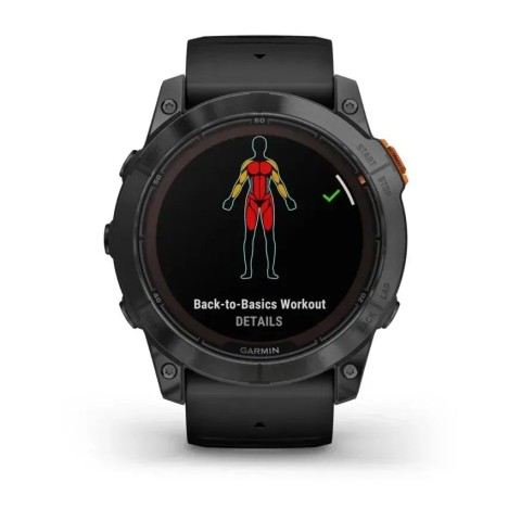 Смарт-часы Garmin fenix 7X Pro Solar Edition сланцево-серые с черным ремешком