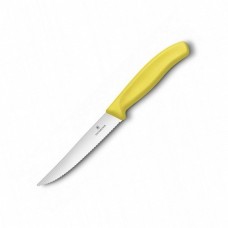Кухонний ніж Victorinox SwissClassic Steak&Pizza лезо 12см хвил. з жовт. ручкою