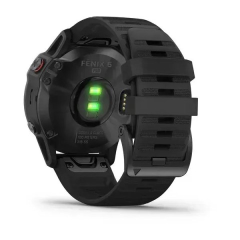 Смарт-часы Garmin fenix 6 Pro черные с черным ремешком